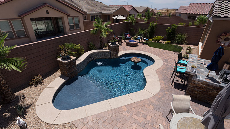 Small FreeForm Pool, Spool | Small Backyard