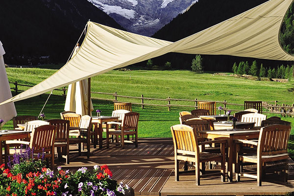 Triangular Piece Sail Shade | Backyard Shade Seating