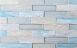 NPT Boutique Santorini Argent Blue 1x4, NPT Pool Tiles