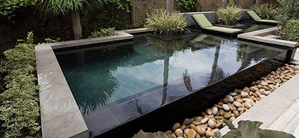 Palm-Shaded Chaise Lounger